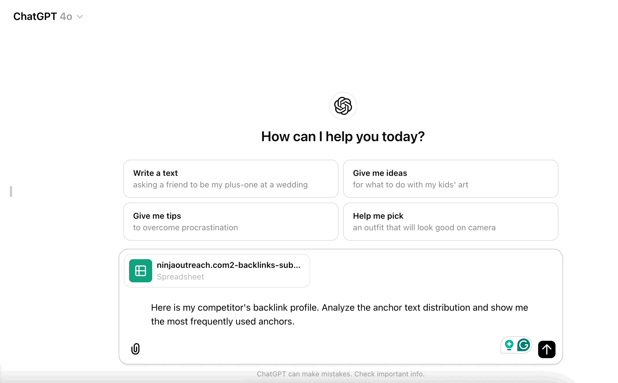 Analyze anchor texts with ChatGPT